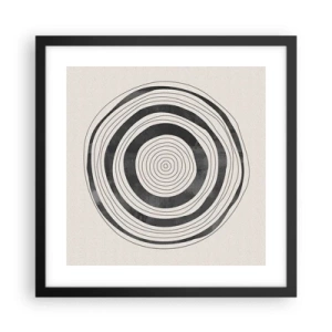 Poster in een zwarte lijst - Wat belangrijk is, is wat er tussenin zit - 40x40 cm