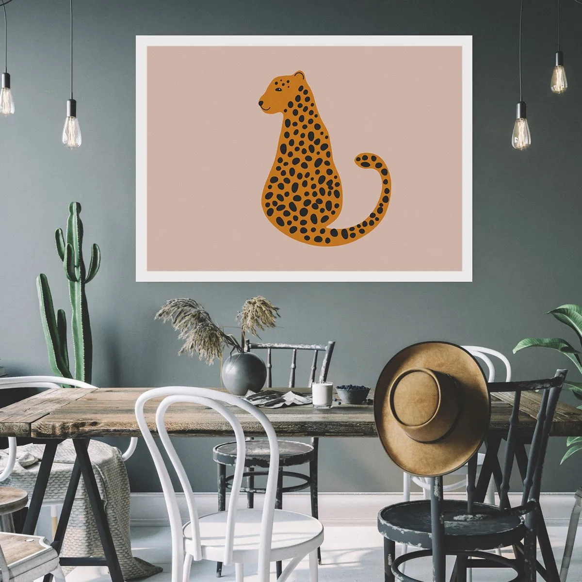 Poster - Luipaardprint is een modieus print - 100x70 cm