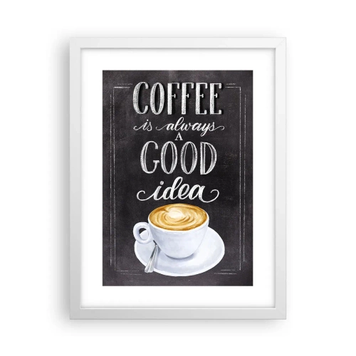 Poster in een witte lijst - Of course! - 30x40 cm