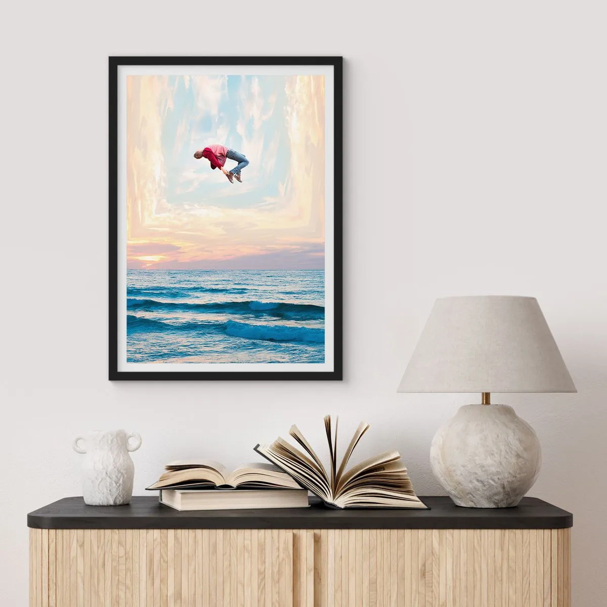 Poster in een zwarte lijst - Naar een andere dimensie - 40x50 cm