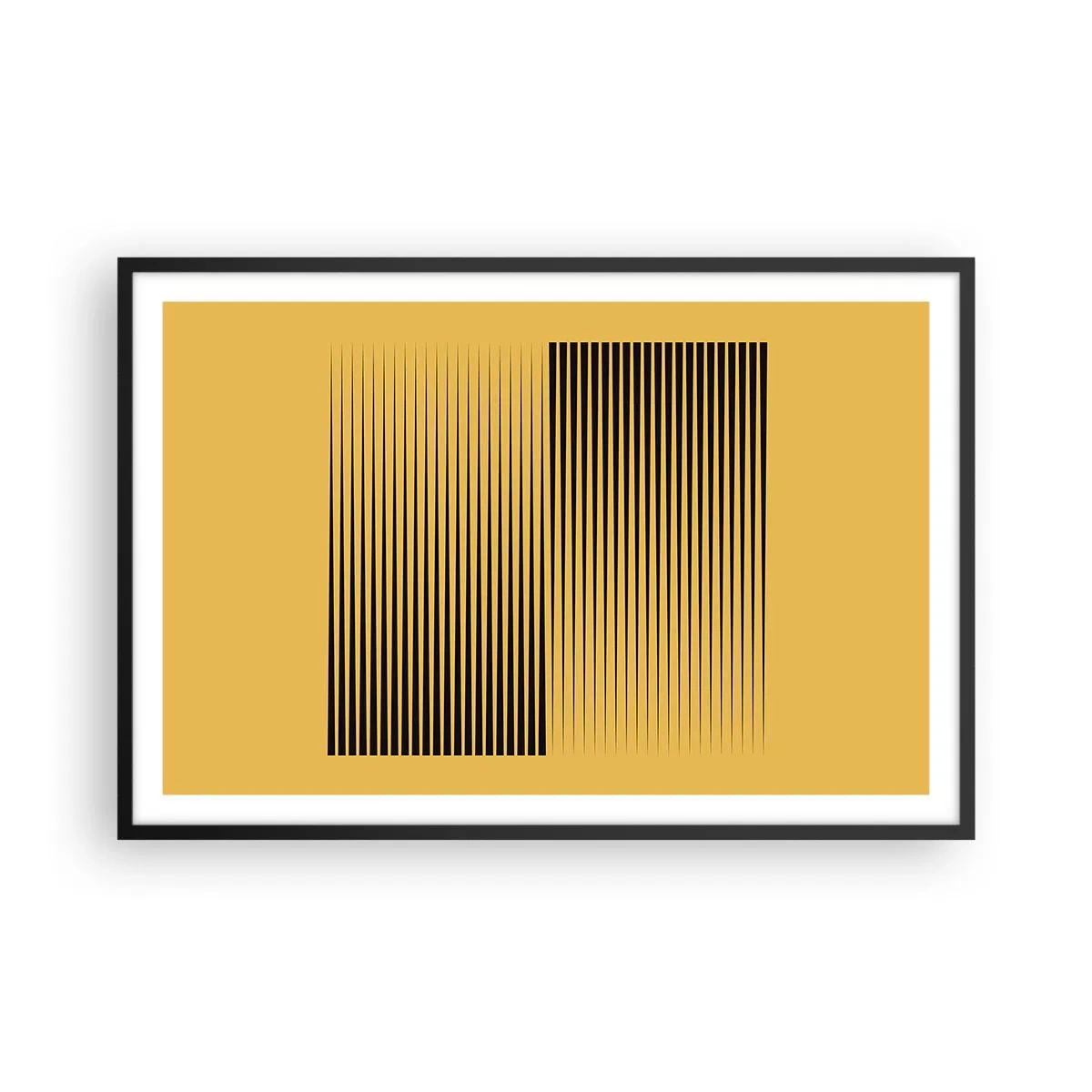 Poster in een zwarte lijst - Vierkant van tegenpolen - 91x61 cm