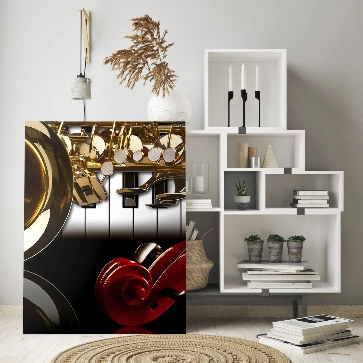 Schilderen op glas - Plaatwerk, hout en ivoor - 70x100 cm