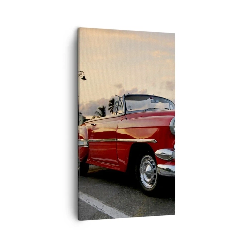 Schilderen op canvas - De rode hitte van de tropen - 45x80 cm