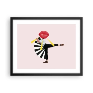 Poster in een zwarte lijst - Surrealistische pop-art - 50x40 cm