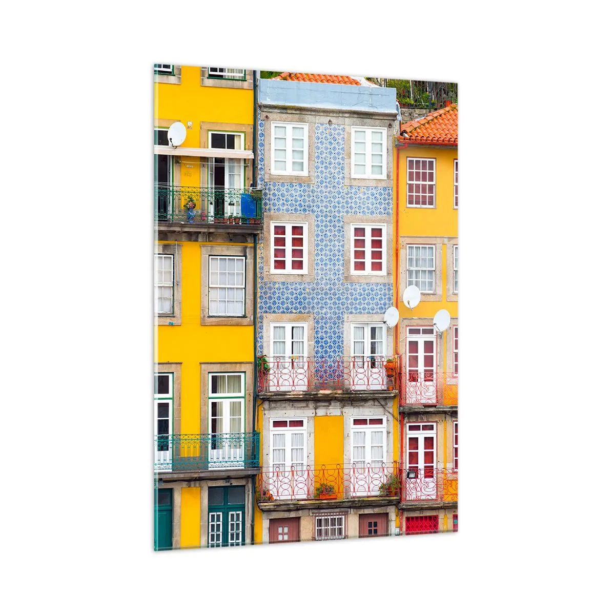 Schilderen op glas - De kleuren van de oude stad - 50x70 cm