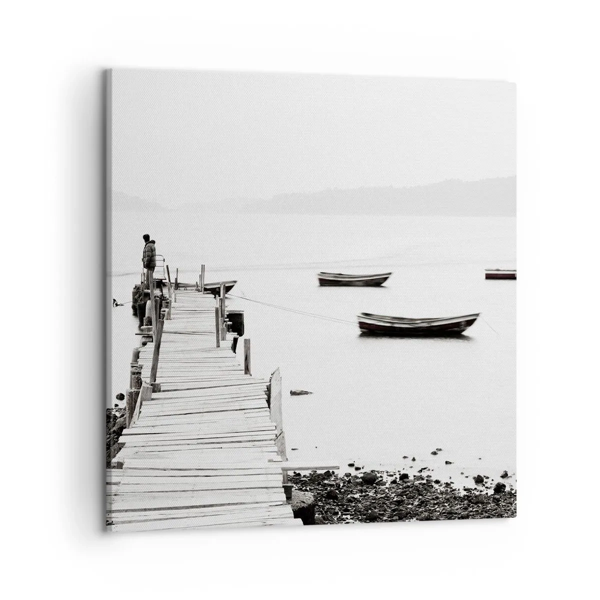 Schilderen op canvas - Stil en schoon boven het water - 50x50 cm