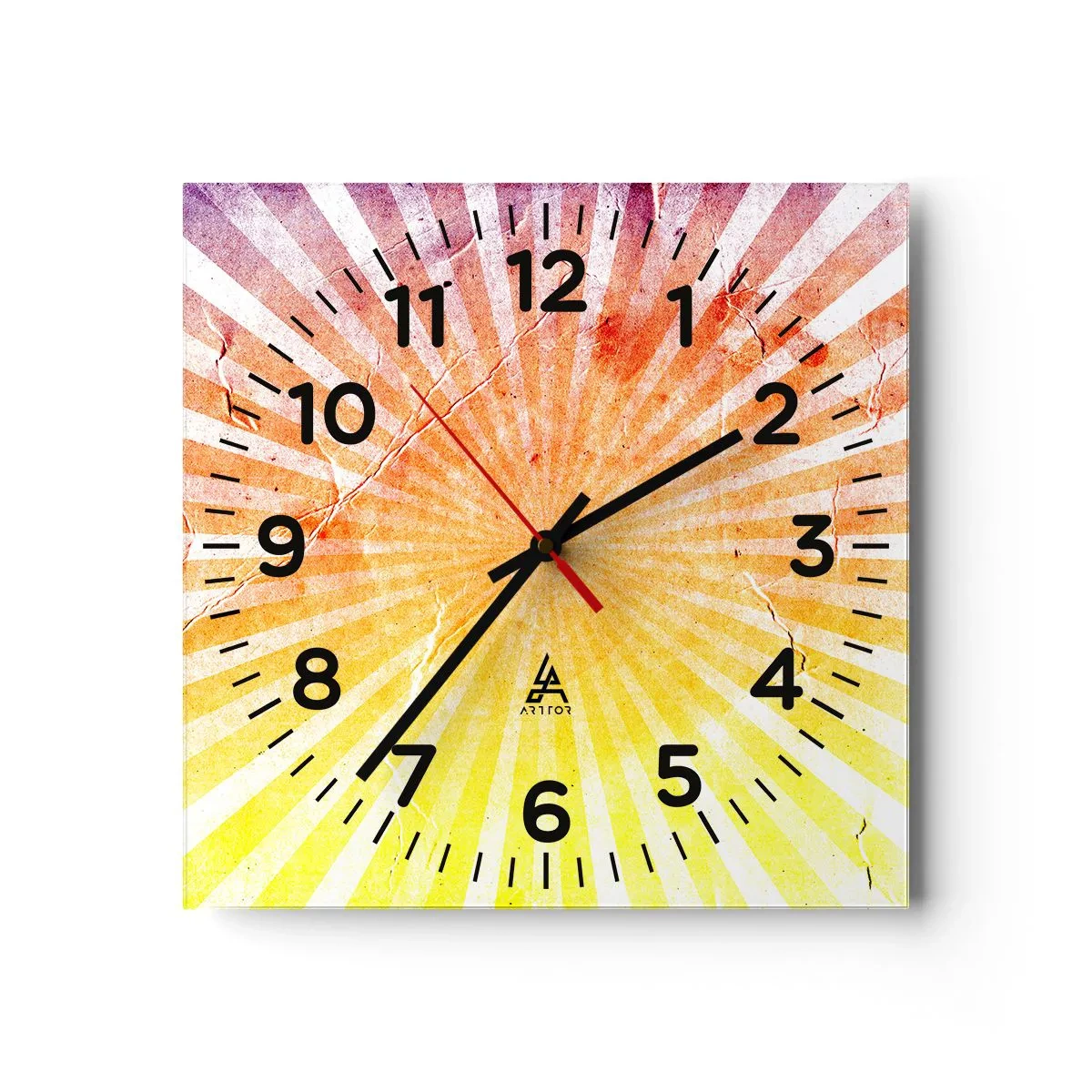 Wandklok - Klok - Zonsopgangen en zonsondergangen - 40x40 cm