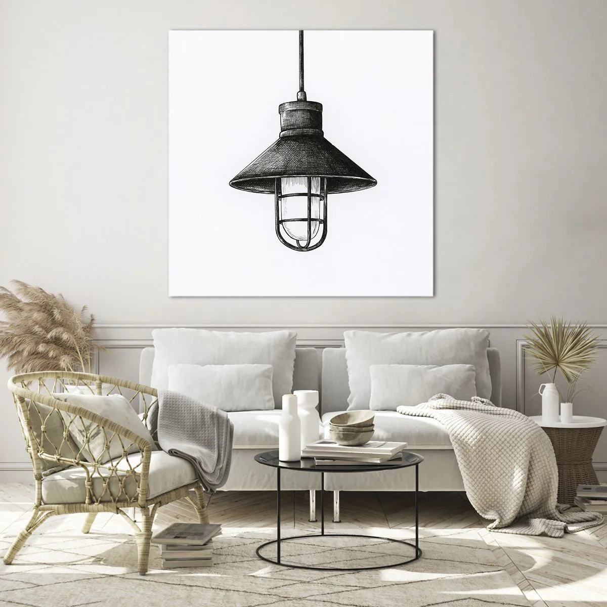 Schilderen op glas - Zoals jaren geleden… - 60x60 cm