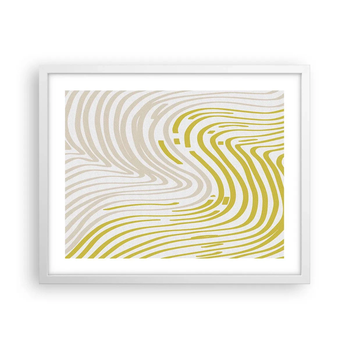 Poster in een witte lijst - Een compositie met een zachte buiging - 50x40 cm