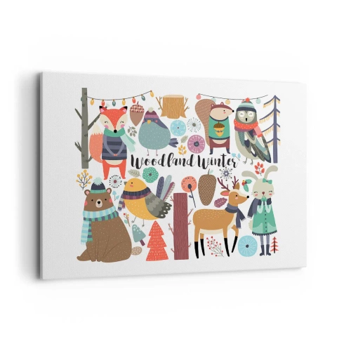 Schilderen op canvas - Sprookjesvakantie in het bos - 100x70 cm