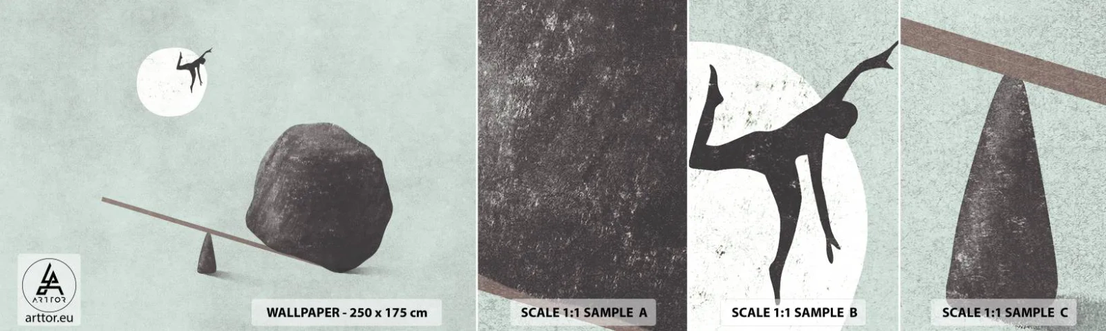 Fotobehang Staaltje Standard Eco - Vervulde dromen - Abstractie, Deel, Man - 100x30 cm