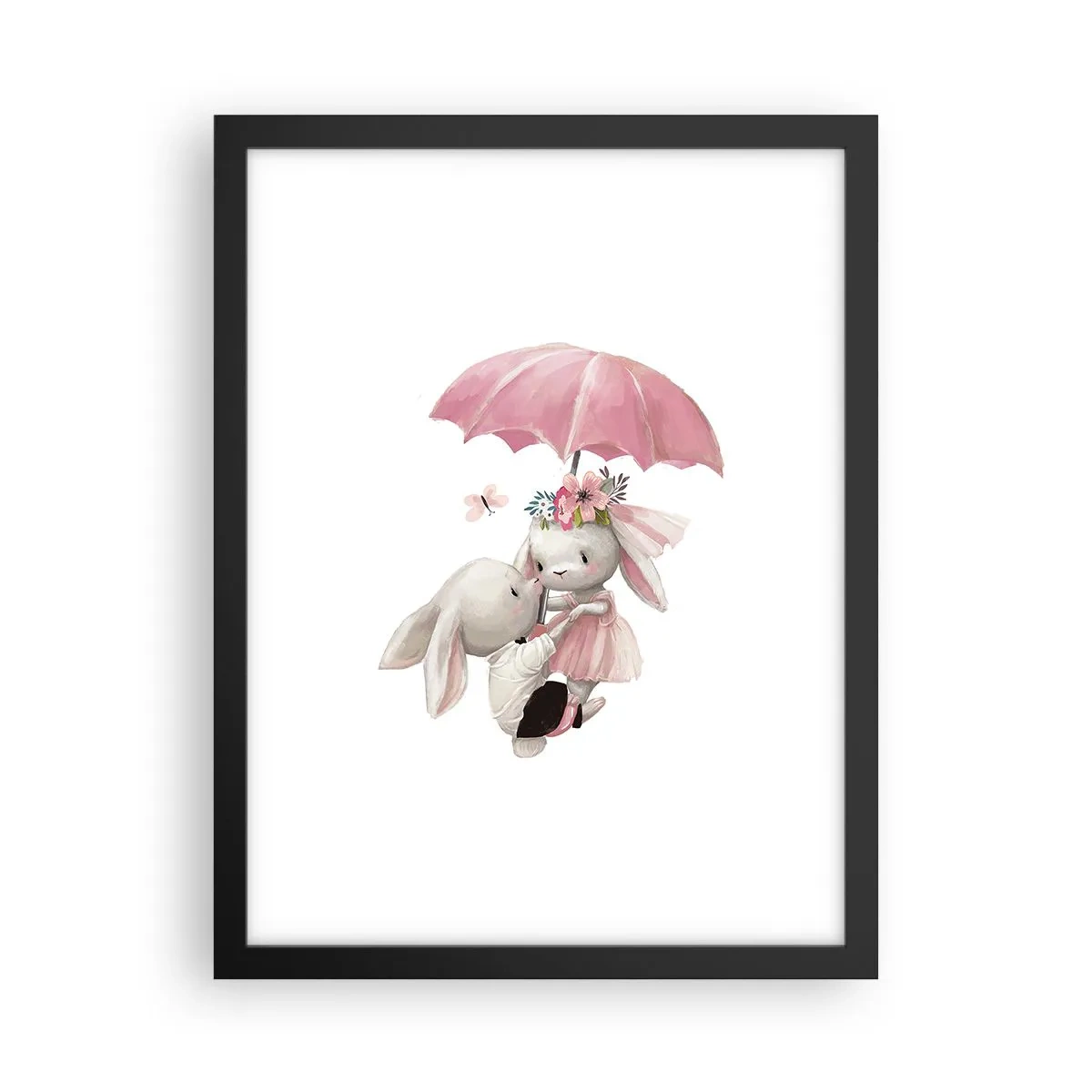 Poster in een zwarte lijst - Dit is liefde - 30x40 cm