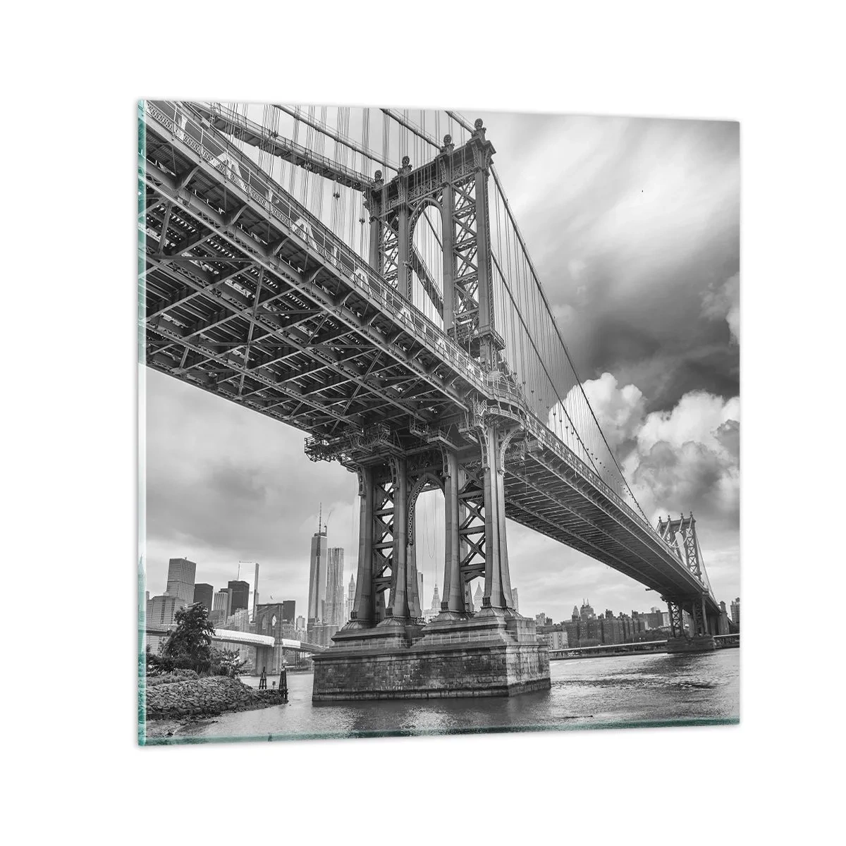 Schilderen op glas - Naar het hart van de stad - 40x40 cm