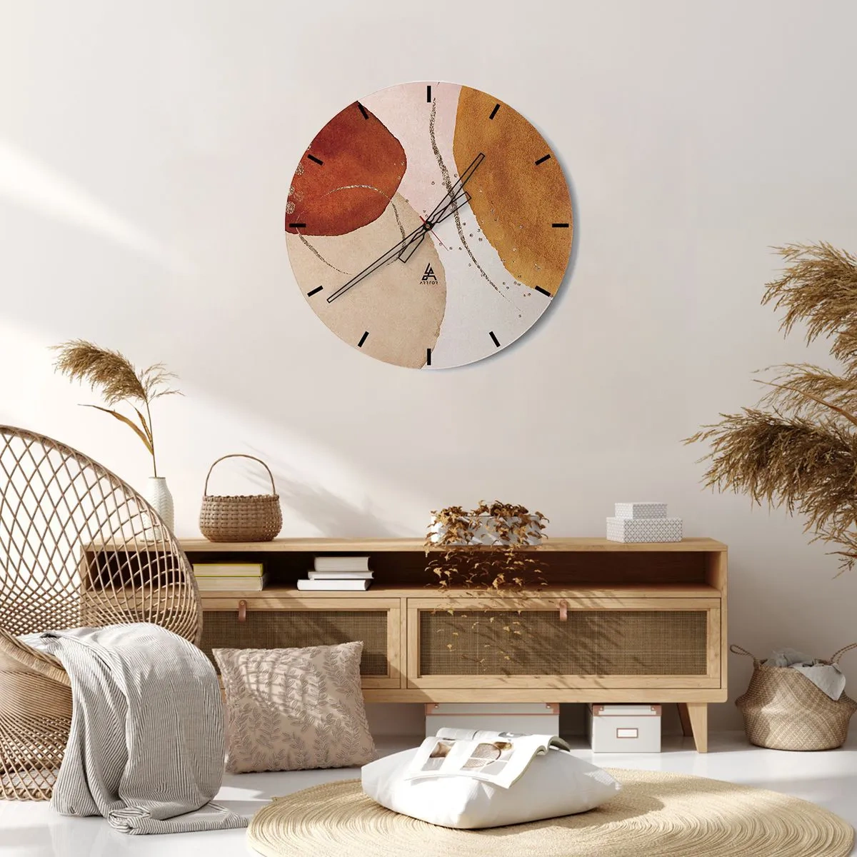 Wandklok - Klok - Rondheid en beweging - 40x40 cm