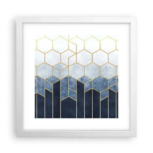 Poster in een witte lijst - Compositie in een gesyncopeerd ritme - 30x30 cm