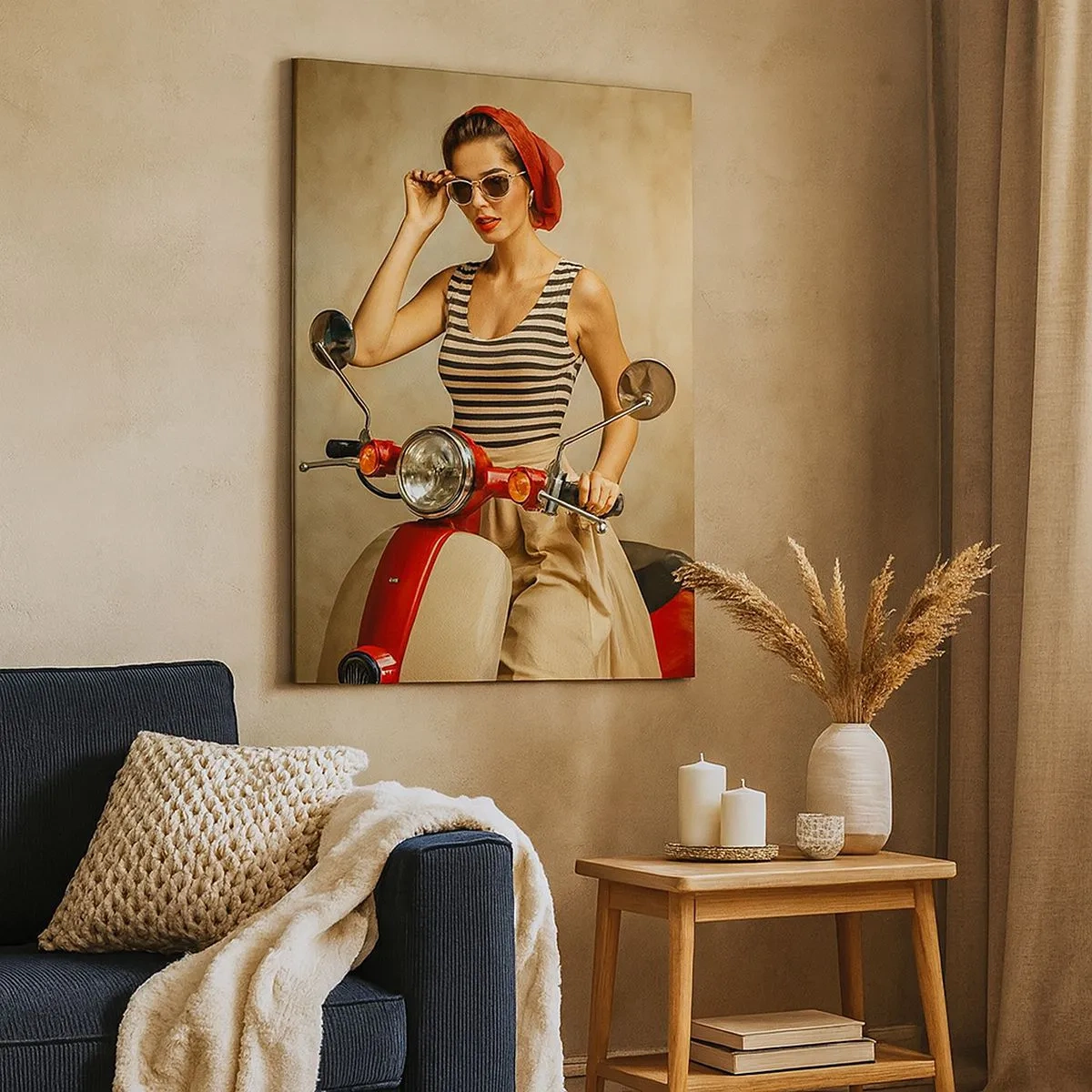 Schilderen op canvas - Ontmoeting tijdens een reis - 30x30 cm