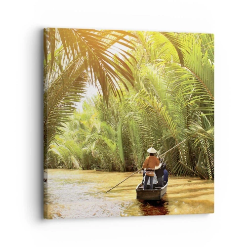 Schilderen op canvas - Een palmravijn langs - 30x30 cm