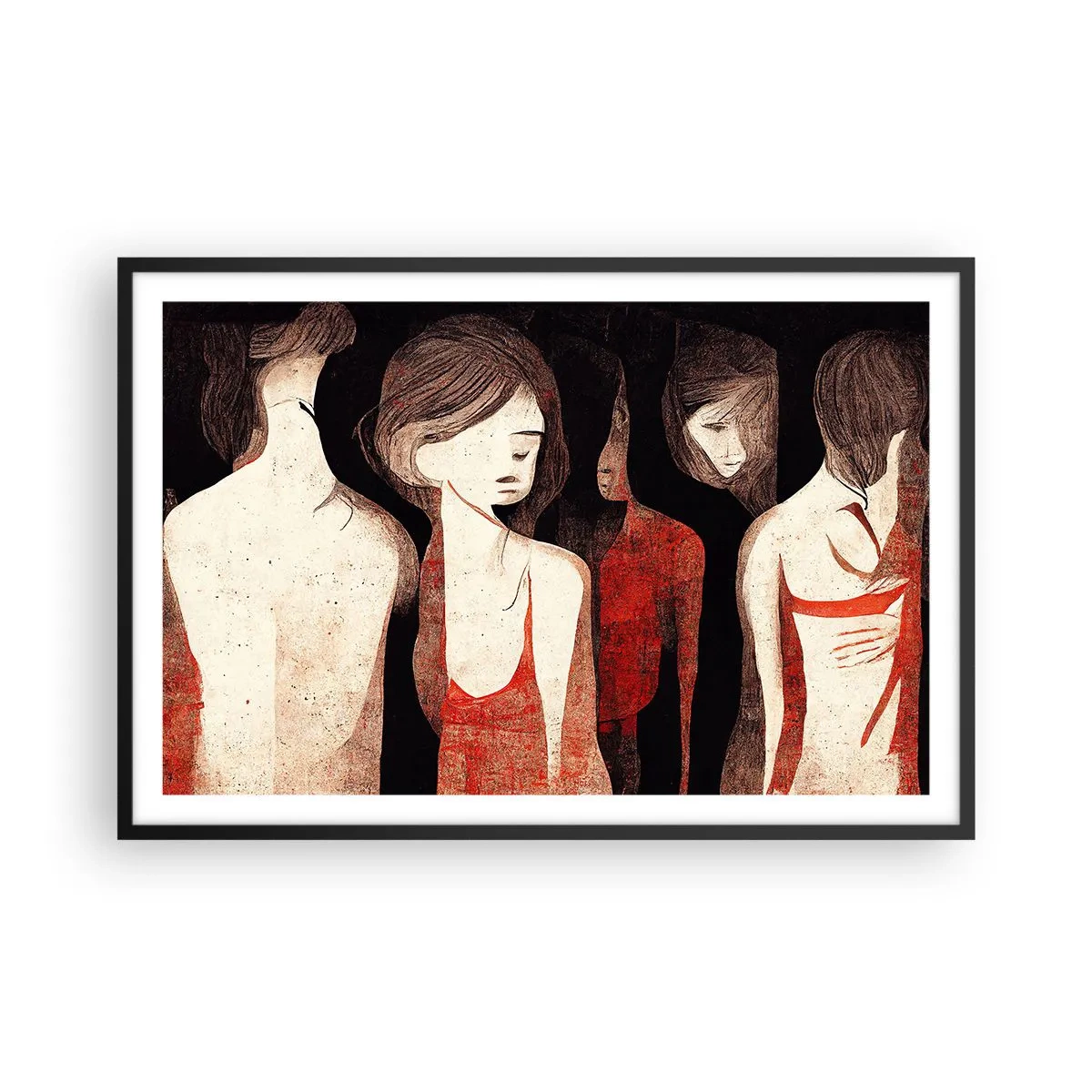 Poster in een zwarte lijst - Madonna's van duisternis - 91x61 cm