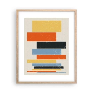 Een poster in een licht eiken lijst - Muzieknotatie - 40x50 cm