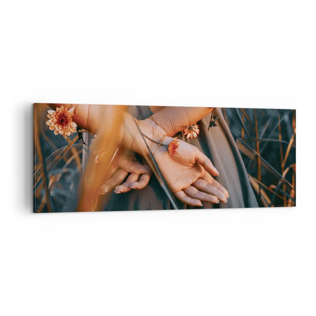 Schilderen op canvas - Verbonden met de natuur - 140x50 cm