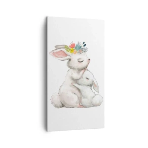 Schilderen op canvas - Het is het beste met mama - 45x80 cm