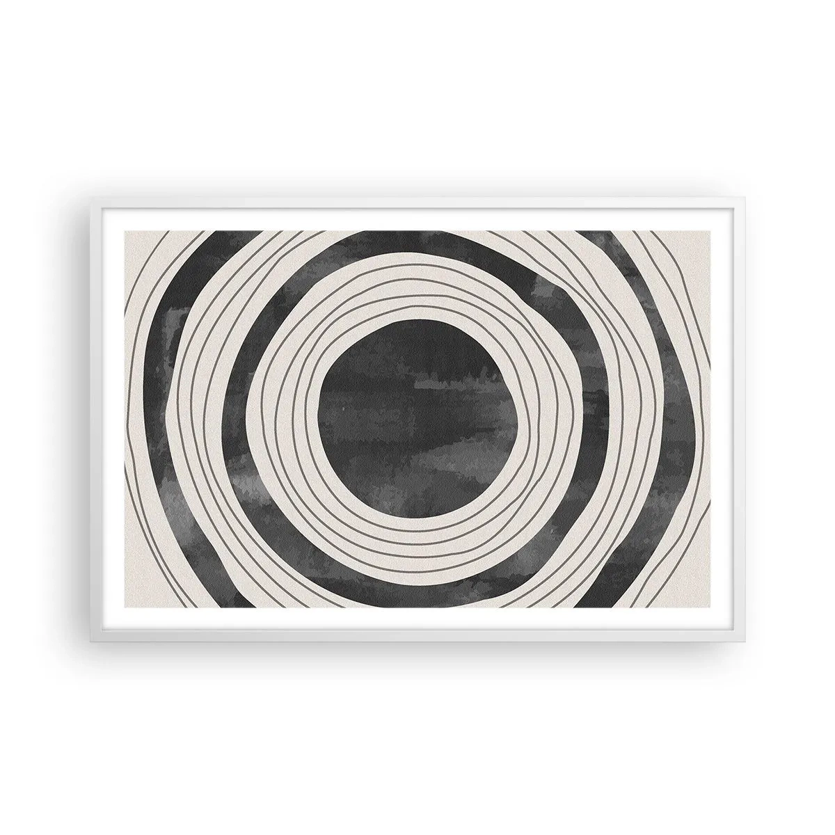 Poster in een witte lijst - Precies op het punt - 91x61 cm