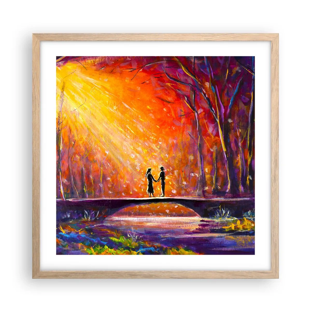 Een poster in een licht eiken lijst - De hemel houdt ook van hen - 50x50 cm