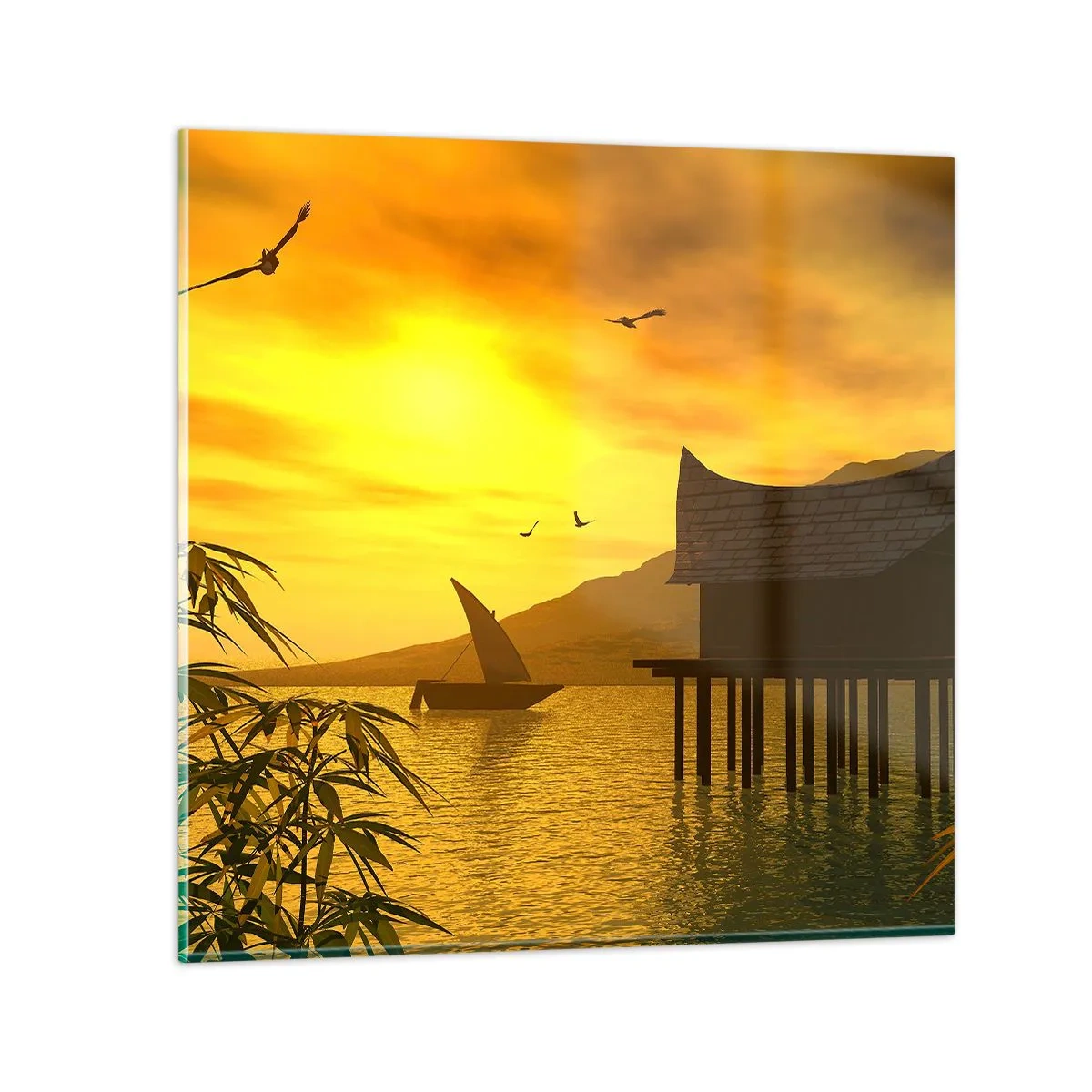 Schilderen op glas - De verlangde vrede - 60x60 cm