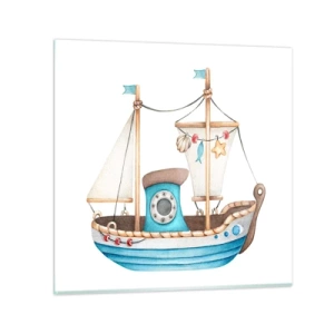 Schilderen op glas - Ahoi, avontuur! - 70x70 cm