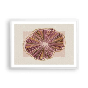 Poster in een witte lijst - Stralende abstractie - 70x50 cm