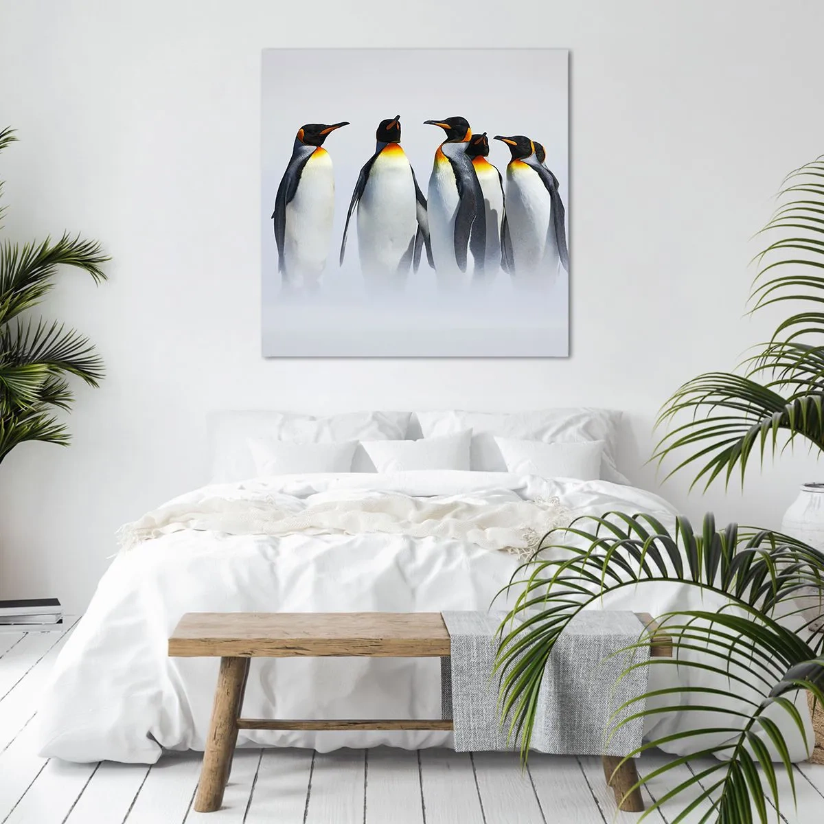Schilderen op canvas - Ontmoeting in avondjurken - 60x60 cm