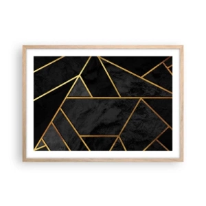 Een poster in een licht eiken lijst - Duisternis en glans - 70x50 cm