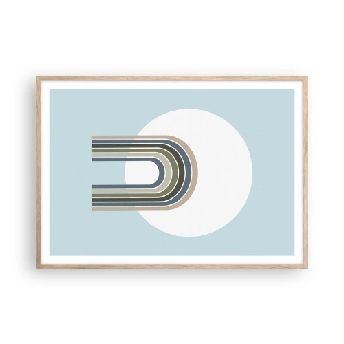 Een poster in een licht eiken lijst - Onweerstaanbare aantrekkingskracht - 100x70 cm