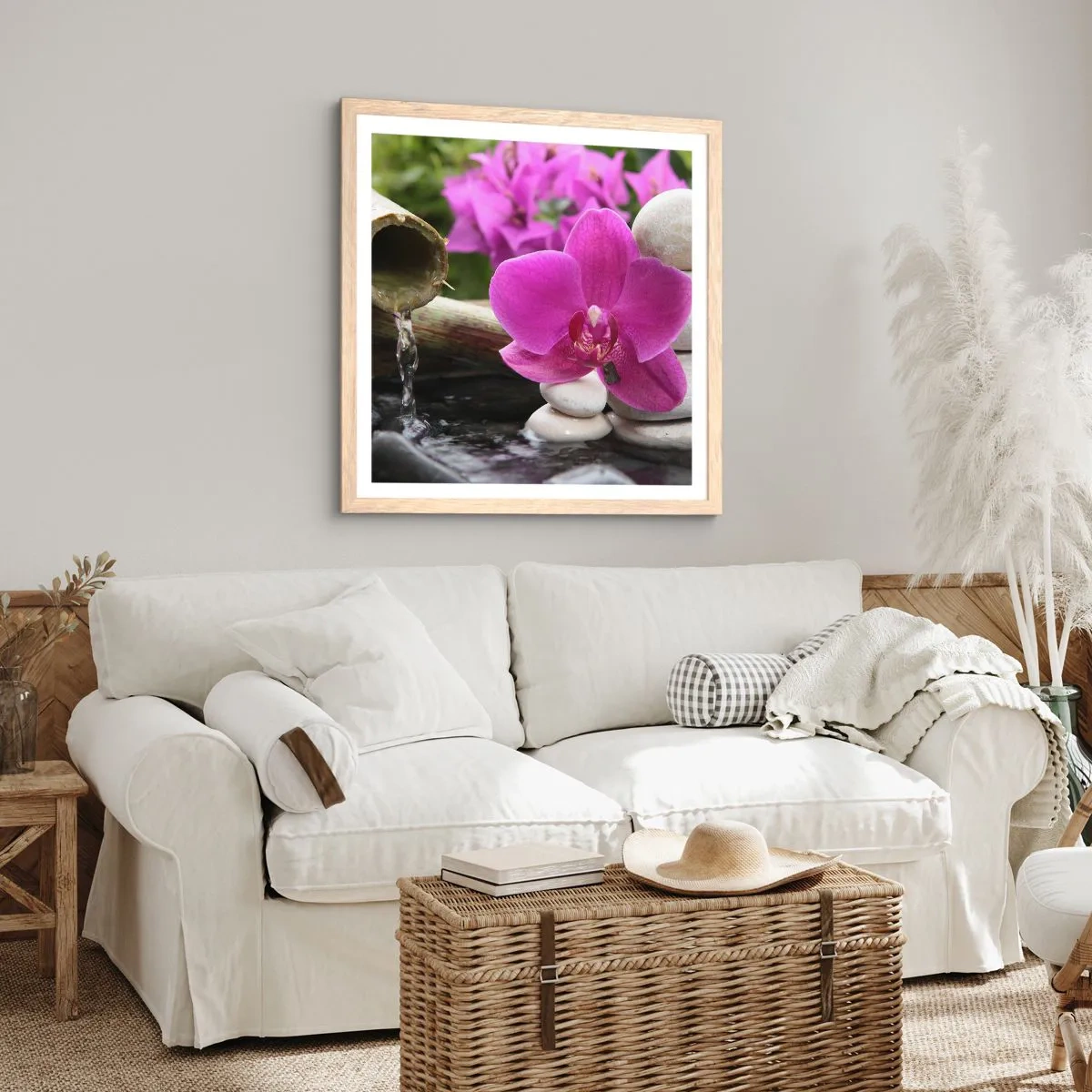 Een poster in een licht eiken lijst - Je bent al aan het rusten - 40x40 cm