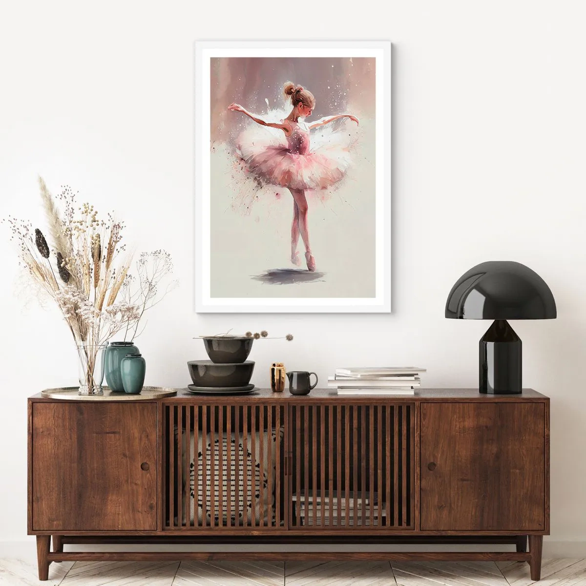 Poster in een witte lijst - Als een jonge vogel - 50x70 cm