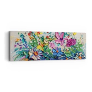Schilderen op canvas - Helemaal geen stilleven - 90x30 cm
