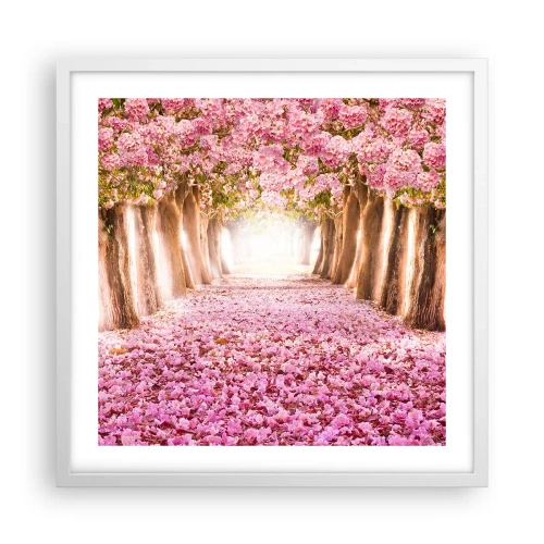 Poster in een witte lijst - De weg naar het paradijs - 50x50 cm