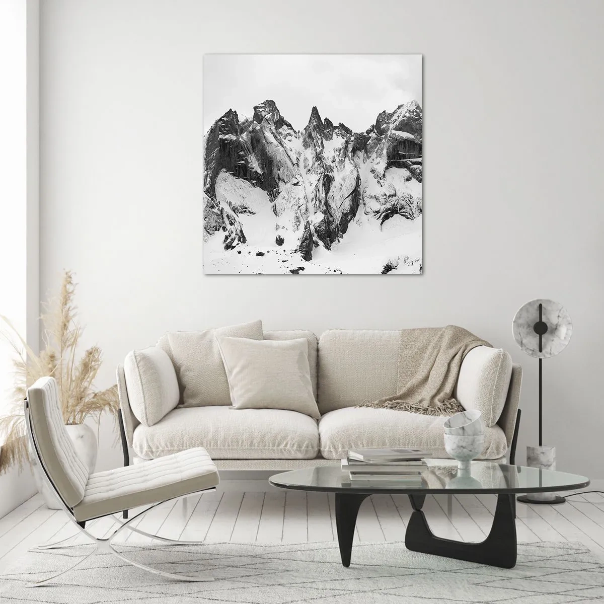 Schilderen op glas - Granieten gevaarlijke nok - 50x50 cm