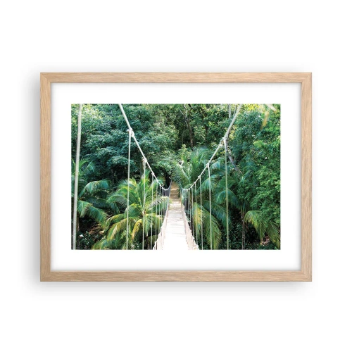 Een poster in een licht eiken lijst - Welkom in de jungle! - 40x30 cm
