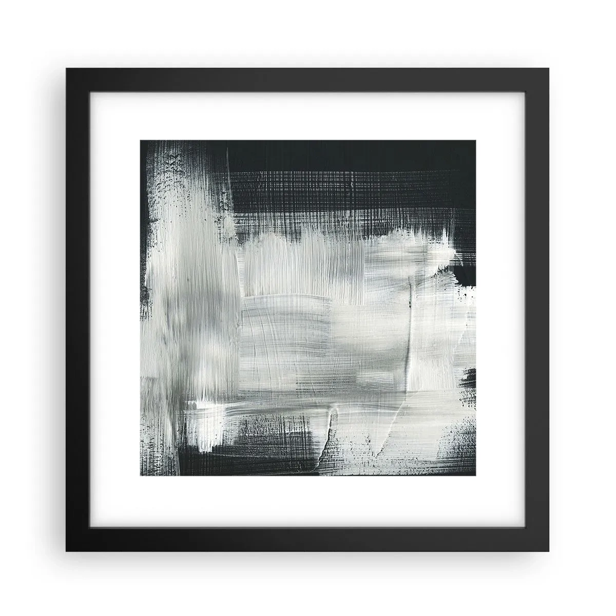 Poster in een zwarte lijst - Geweven van verticaal en horizontaal - 30x30 cm