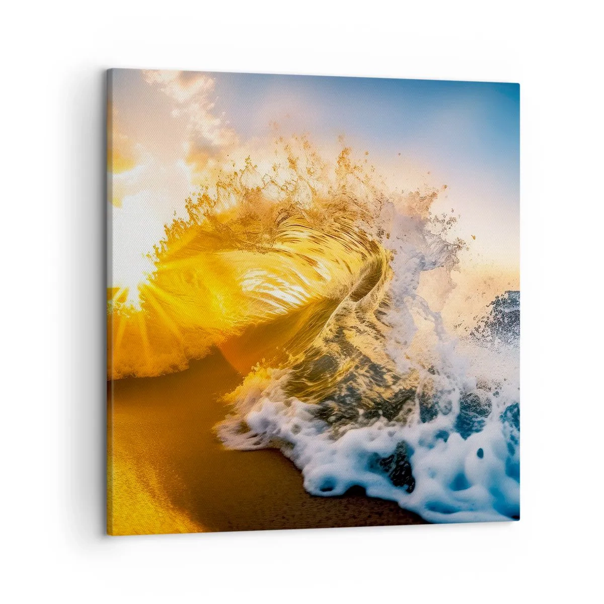 Schilderen op canvas - Plezier in het zand - 50x50 cm