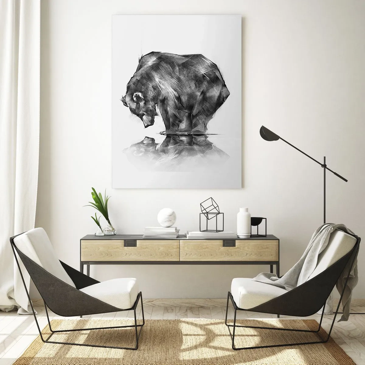 Schilderen op glas - Leuk om een geliefde persoon te zien - 50x70 cm