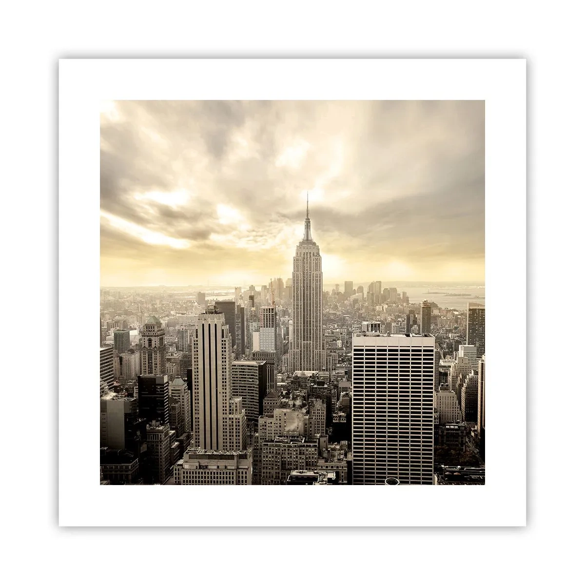 Poster - New York geweven van grijs - 40x40 cm