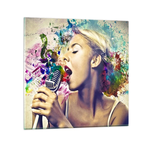 Schilderen op glas - Schilder de wereld met je stem - 40x40 cm