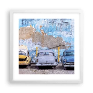 Poster in een witte lijst - Veteranenbijeenkomst - 40x40 cm