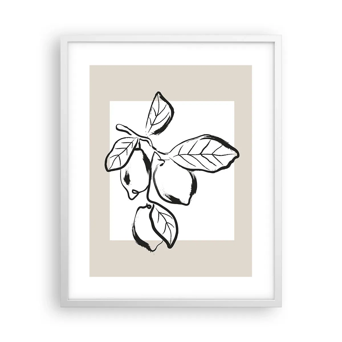 Poster in een witte lijst - Waar de citroen rijpt... - 40x50 cm