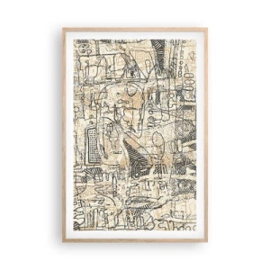 Een poster in een licht eiken lijst - Het wacht om te worden gedecodeerd - 61x91 cm