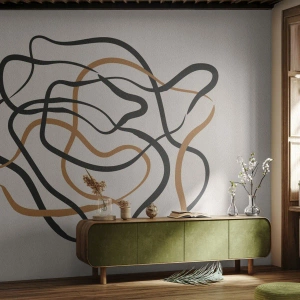 Fotobehang op maat Premium Sand - Alles ging mis - Boho, Abstractie, Lijnen