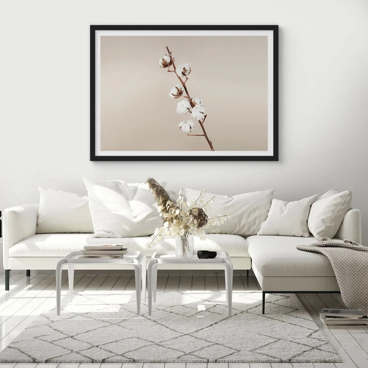 Poster in een zwarte lijst - Aan de bron van zachtheid - 50x40 cm