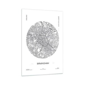 Schilderen op glas - Anatomie van Birmingham - 70x100 cm